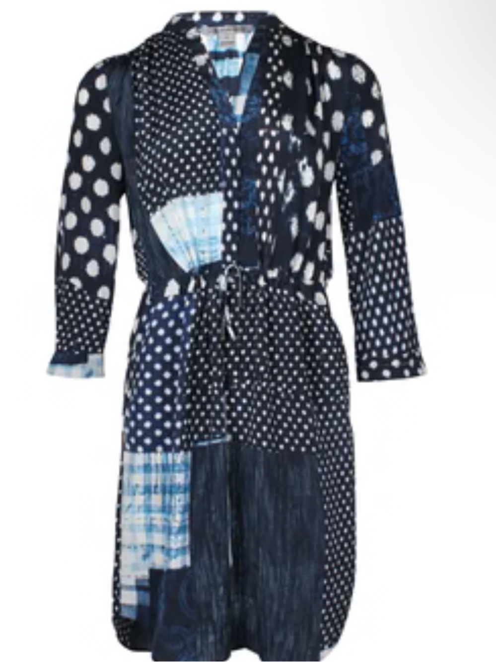 DVF Diane von Furstenberg polka-dot patchwork mini dress